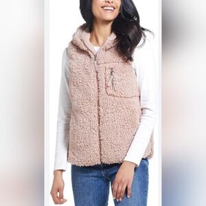 Women's Weatherproof Vintage Vest with Hood - Size Small - Light Pink